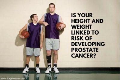 Is your Height and Weight linked to risk of developing Prostate Cancer?